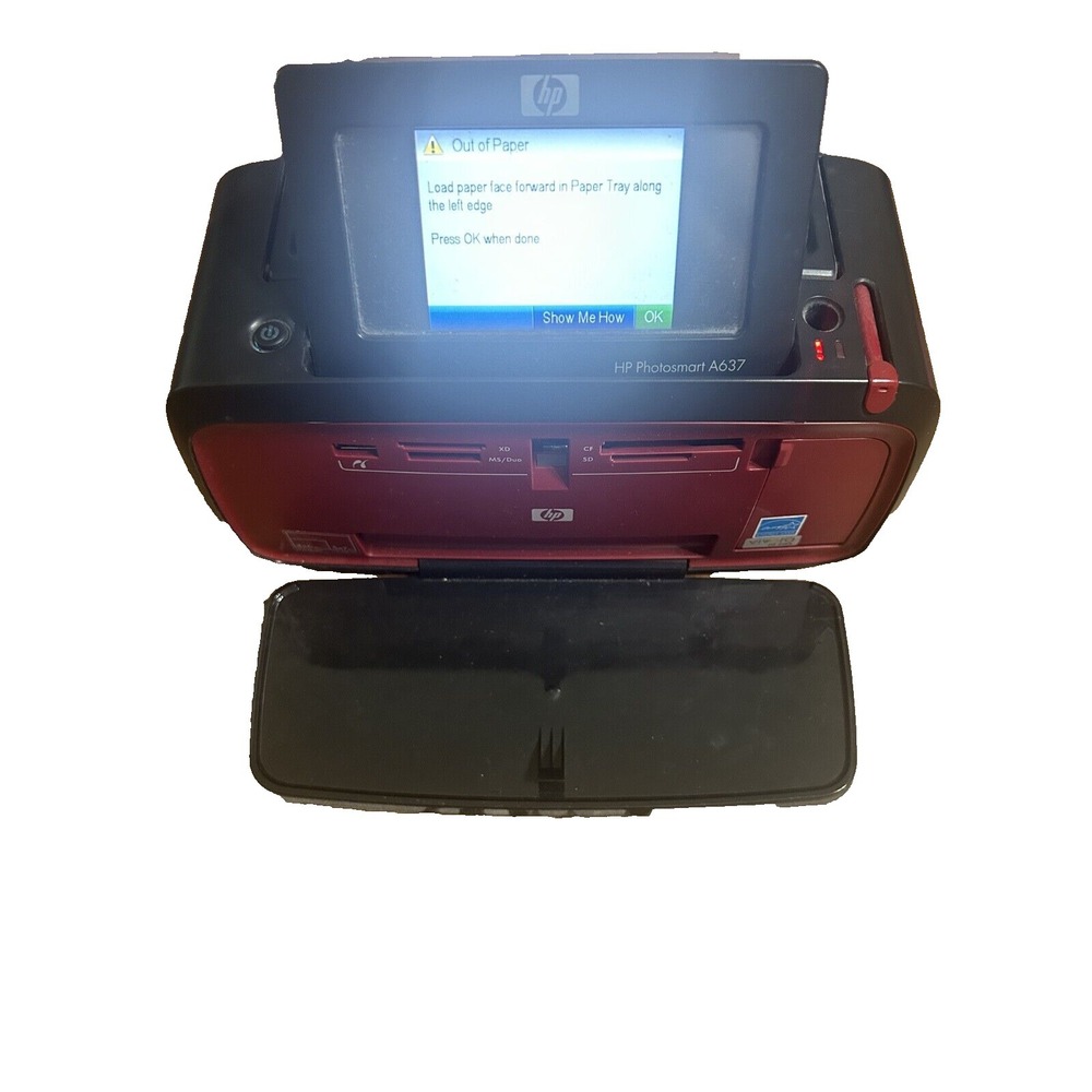 HP, Hewlett Packard Photosmart A637 Compact‎ Photo Printer (Q8638A), EUC